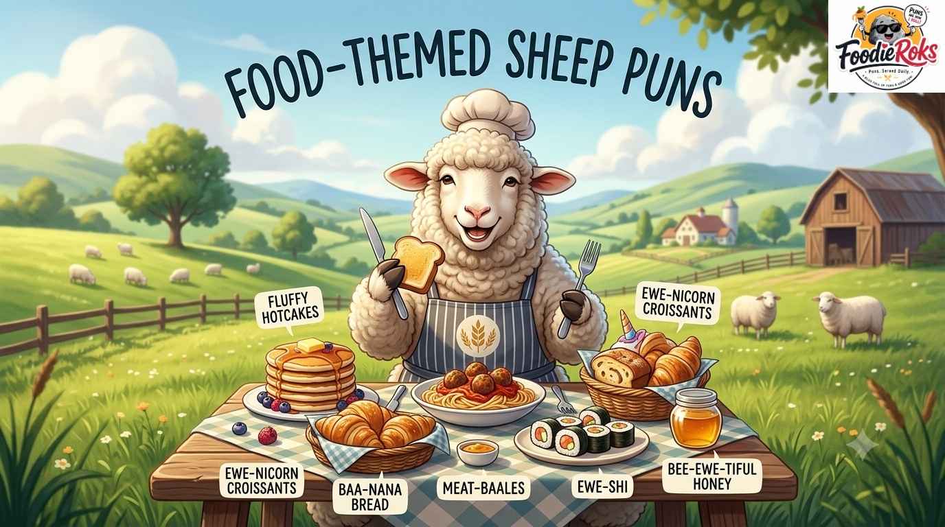 Food-Themed Sheep Puns