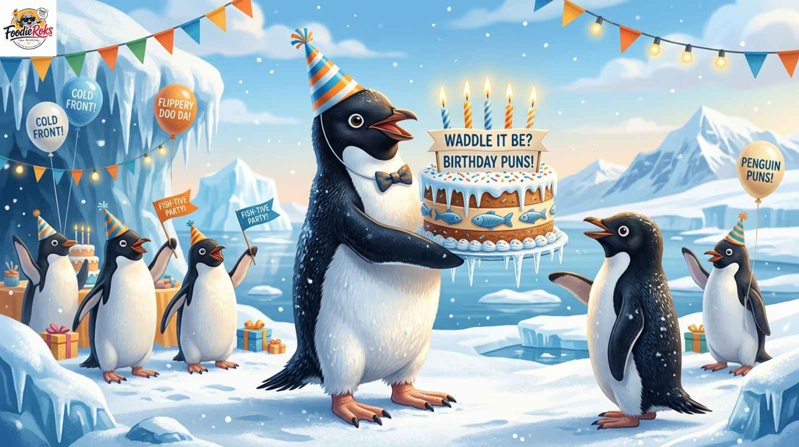Penguin puns birthday