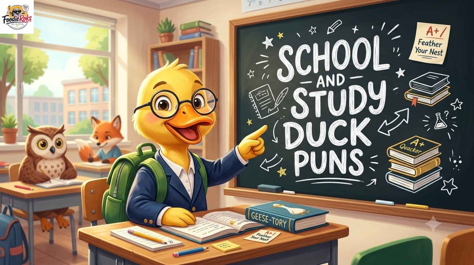 School and Study Duck Puns