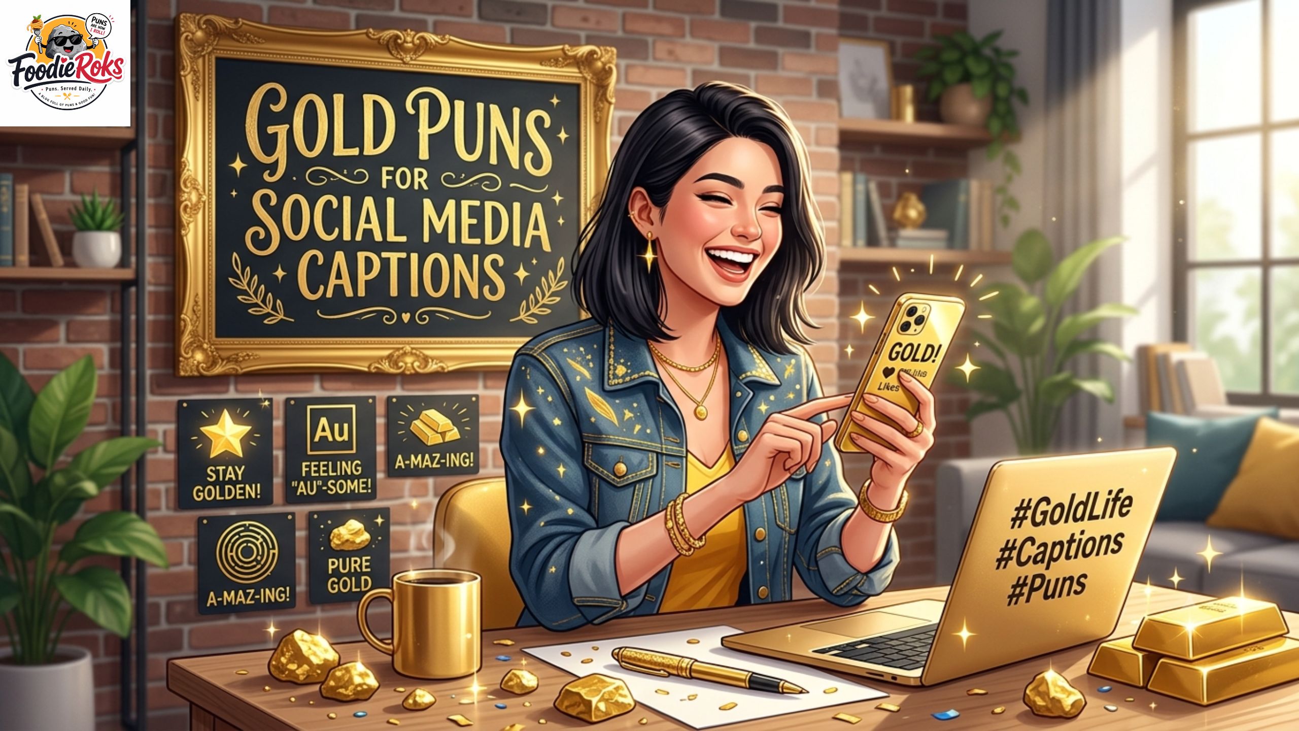Gold Puns for Social Media Captions